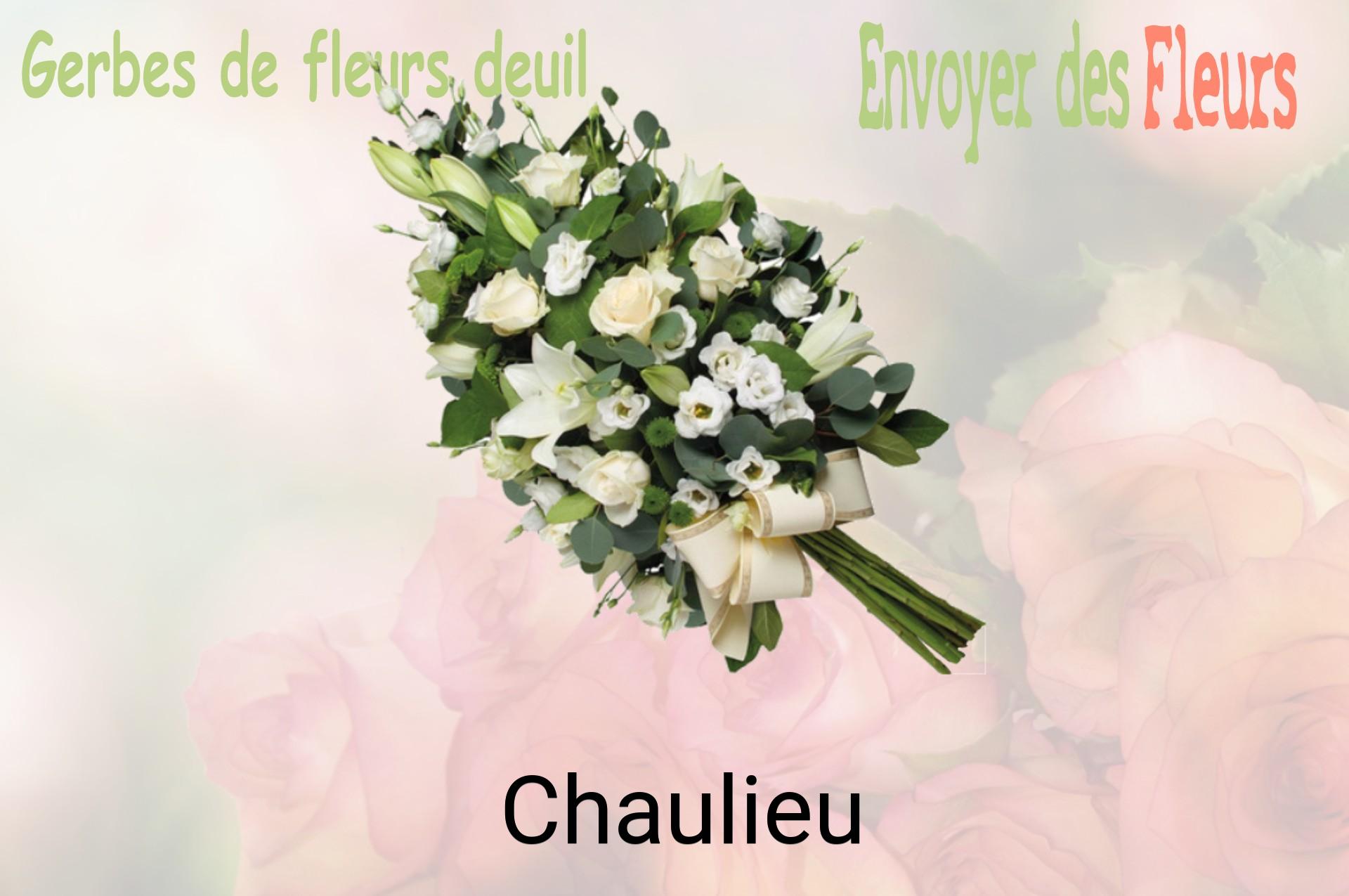 Gerbe de fleurs de deuil livrée à Chaulieu